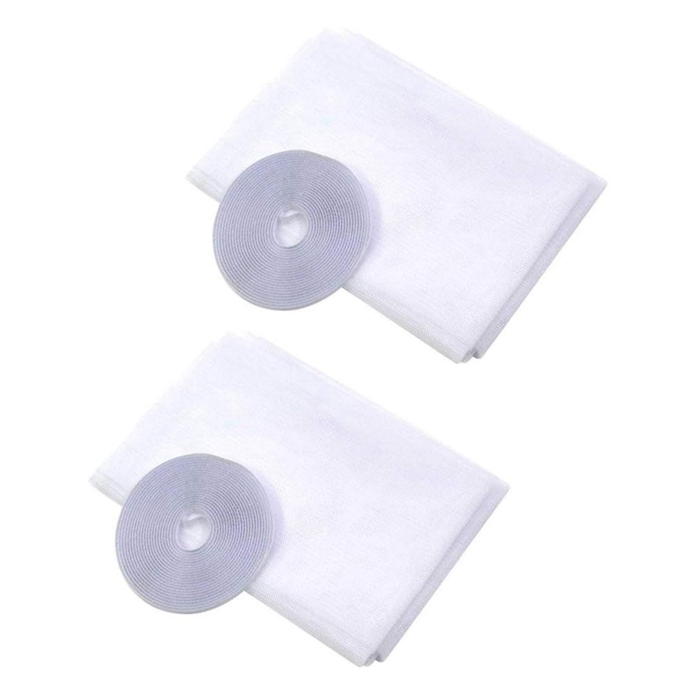 Moskitiera na okno, zestaw 2 szt., 150 cm x 180 cm, zestaw z moskitierą (biały)