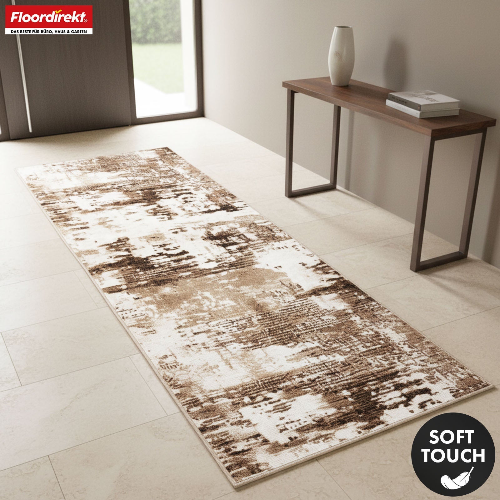 Tapis couloir Ravena pour sublimer vos espaces, Marron, 80 x 350 cm - 3