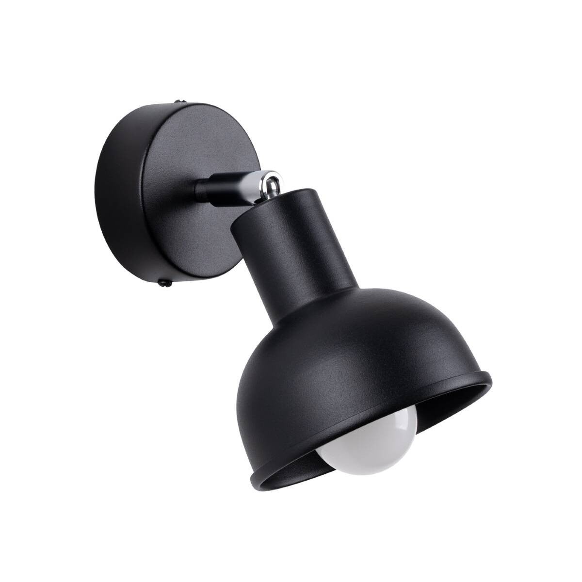 Kinkiet ścienny Elba czarny 1xE27x15W do czytania wym: 27,2 x 11 x 19 cm metal IP20 Sollux Lighting