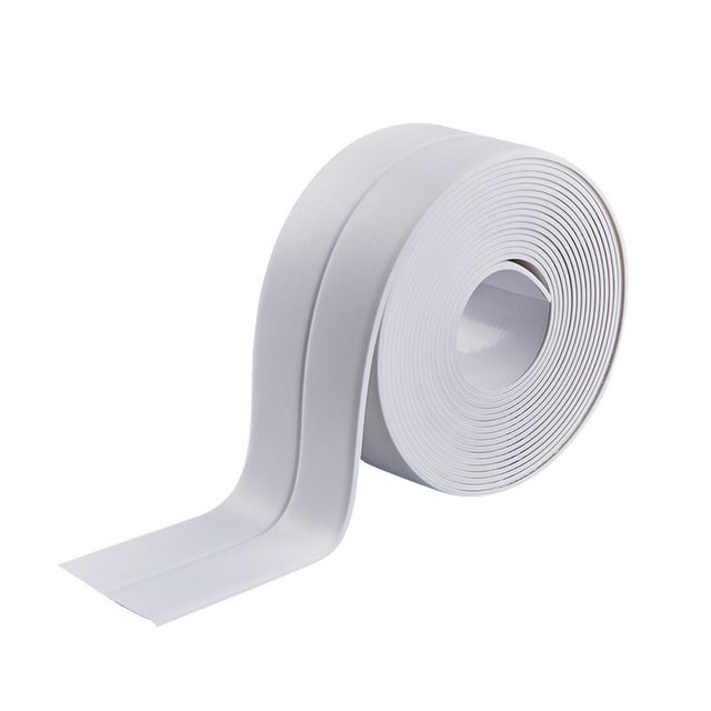 3 rolki wodoodpornej taśmy uszczelniającej, taśma klejąca do uszczelniania toalet i wanien (biała 3,2 m x 3,8 cm)