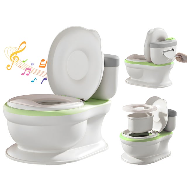 Pot Bébé Toilette, Apprentissage Propreté Enfants, Structure Stable, Confortable, Bac Amovible. Toilette enfant - Vert