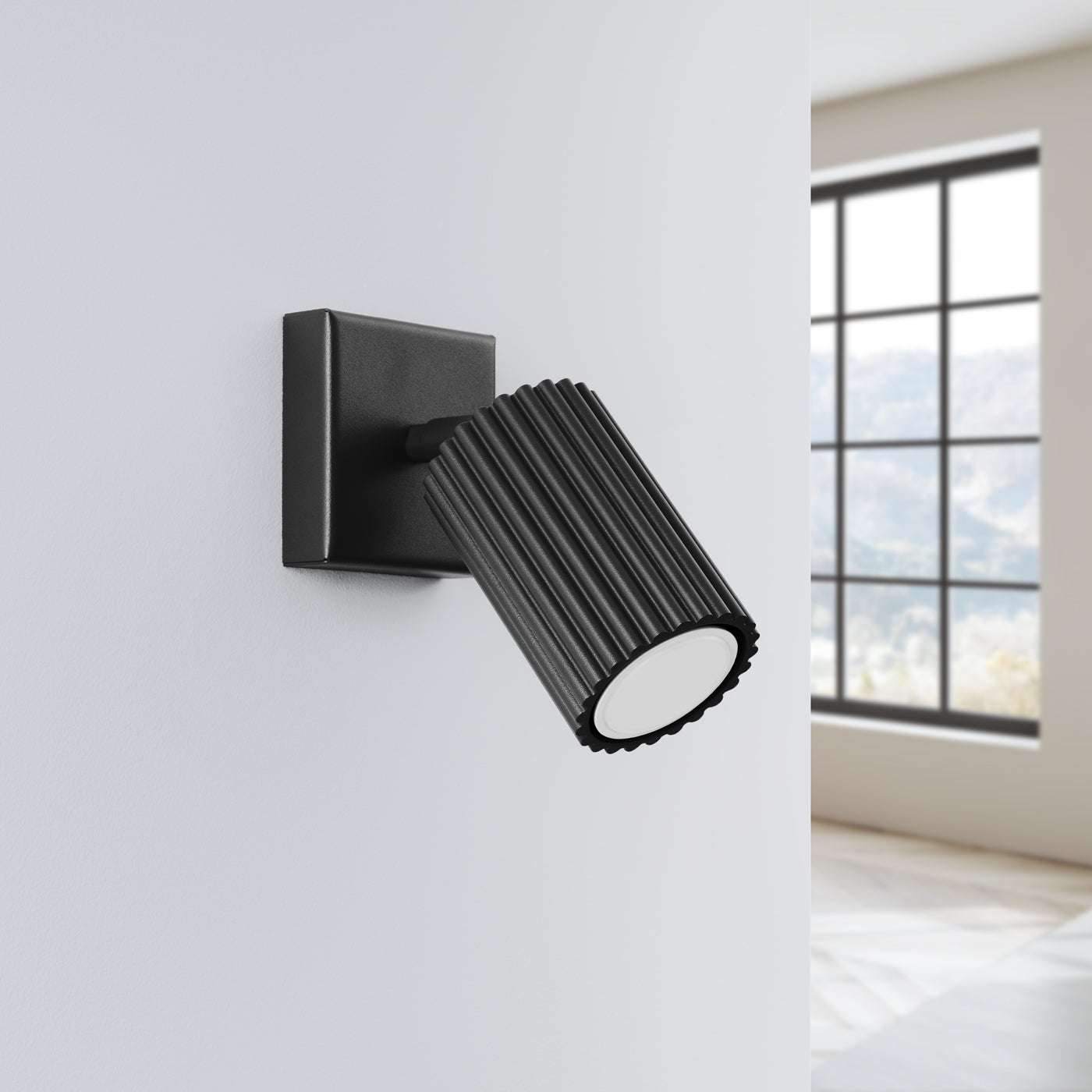 Kinkiet GLOOW czarny LED 4000K - 8x16x16cm Sollux