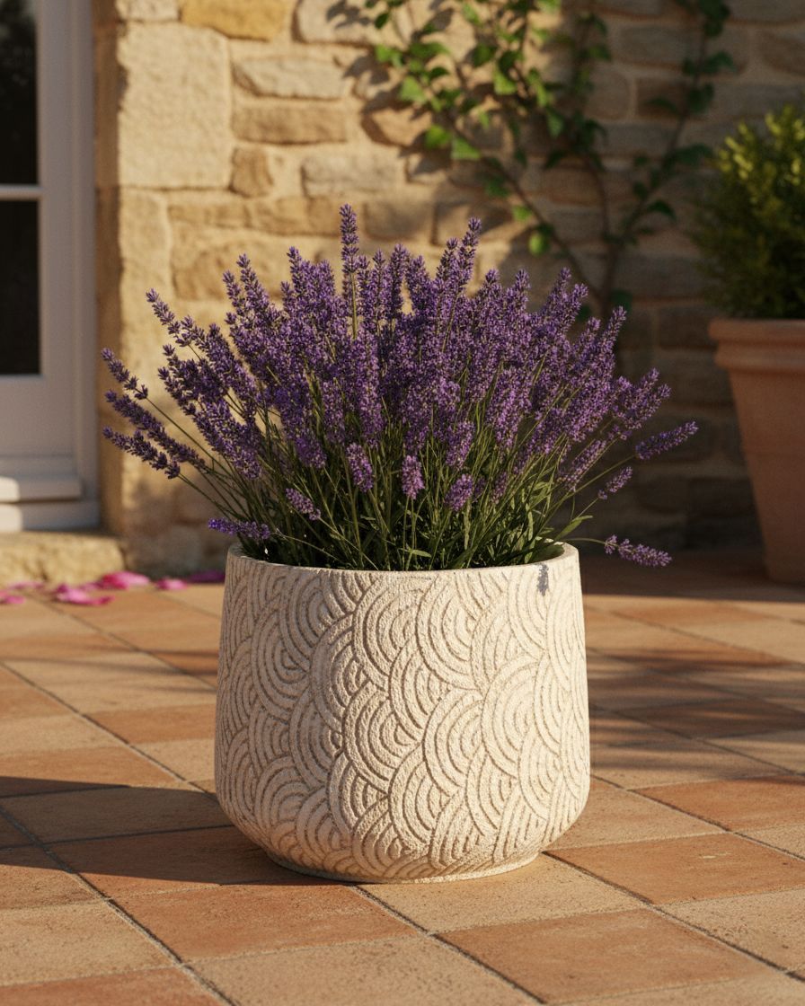 Cache-pot ERIROS 31 cm Beige clair - 4