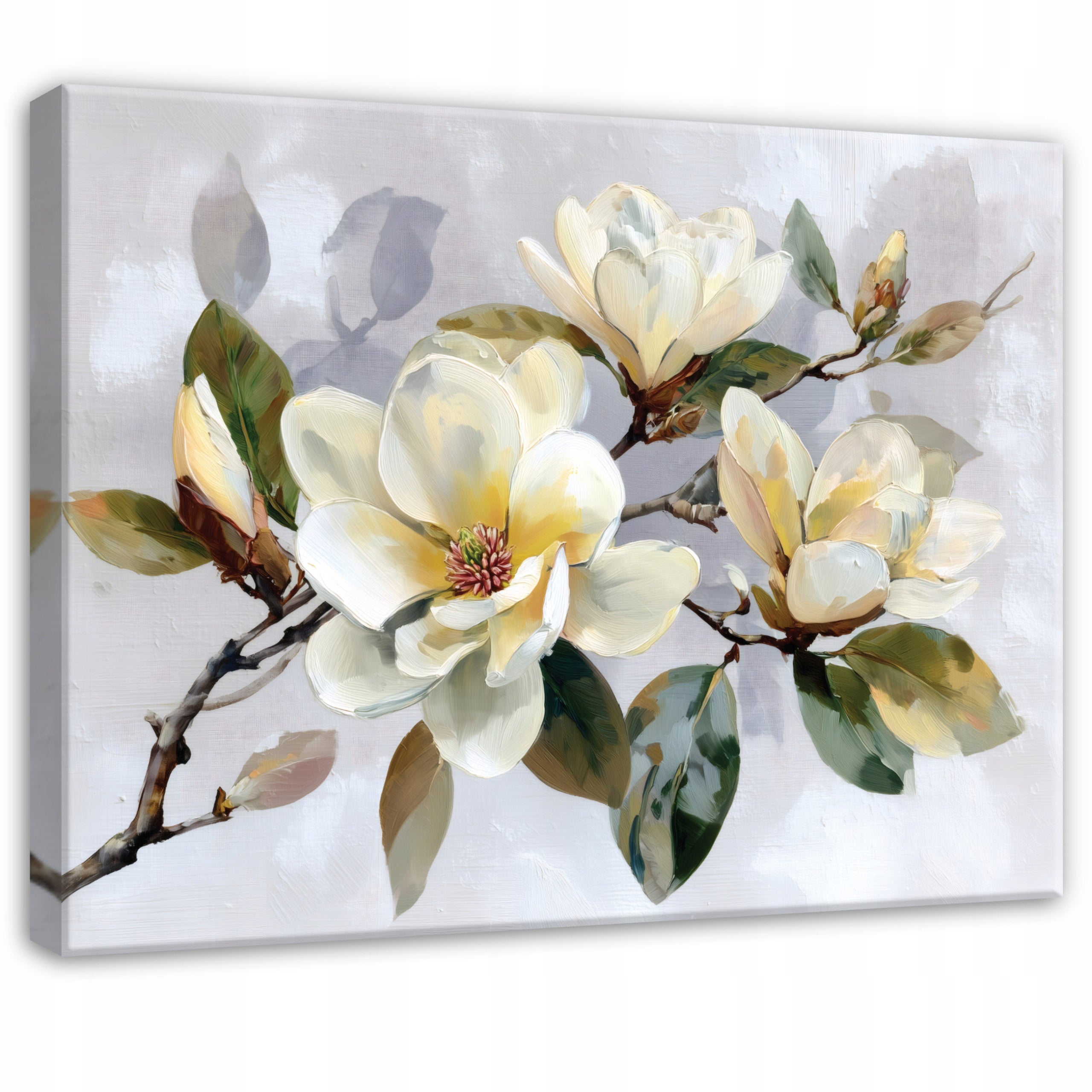 Tablou Canvas flori gri beton Tablou decorativ Living Bucatarie Tablouri de perete 120x80 cm