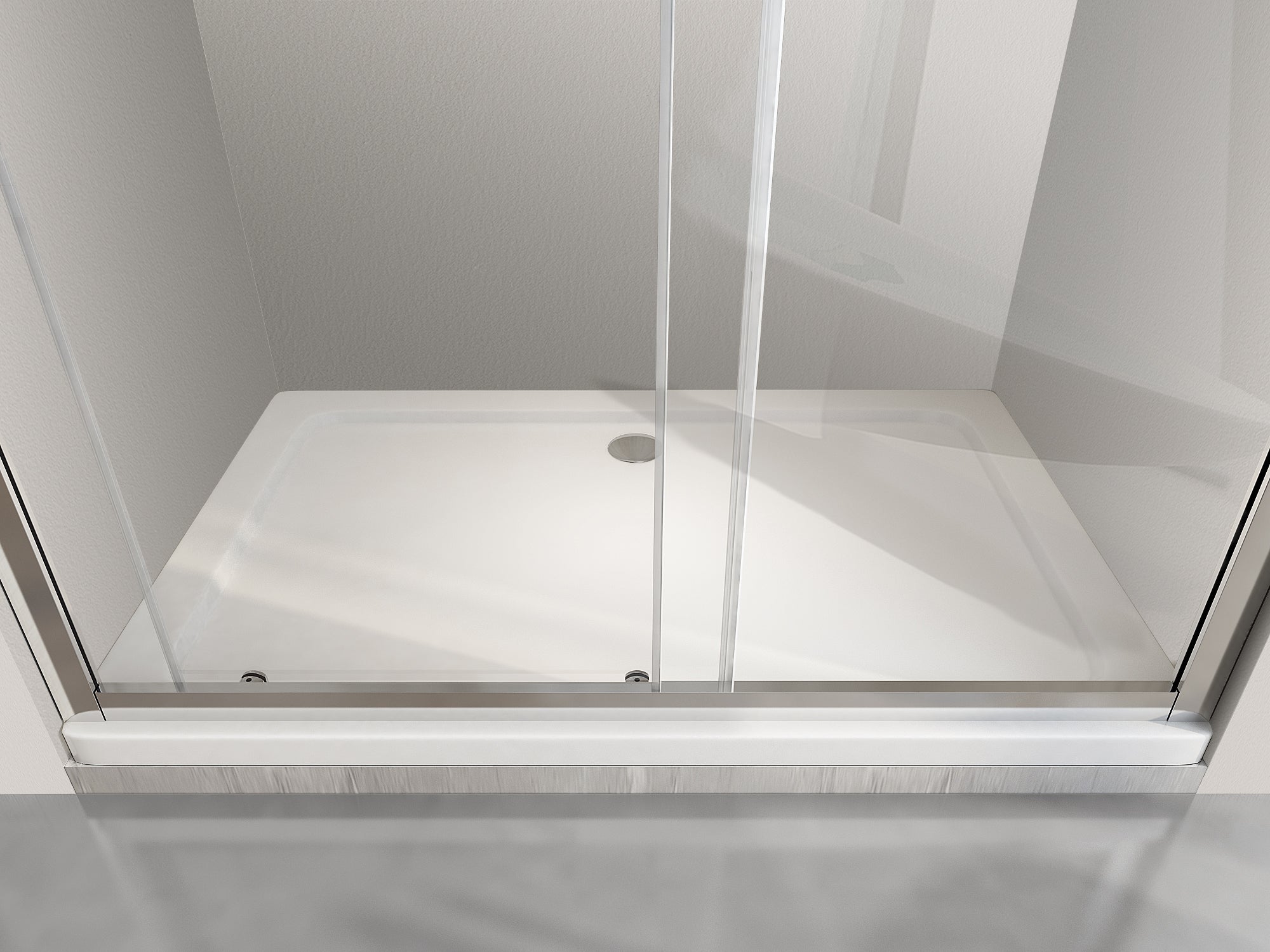 NALA Porta doccia vetro 6 mm per installazione in nicchia Altezza 190 cm installazione reversibile cm 125-130 - 2