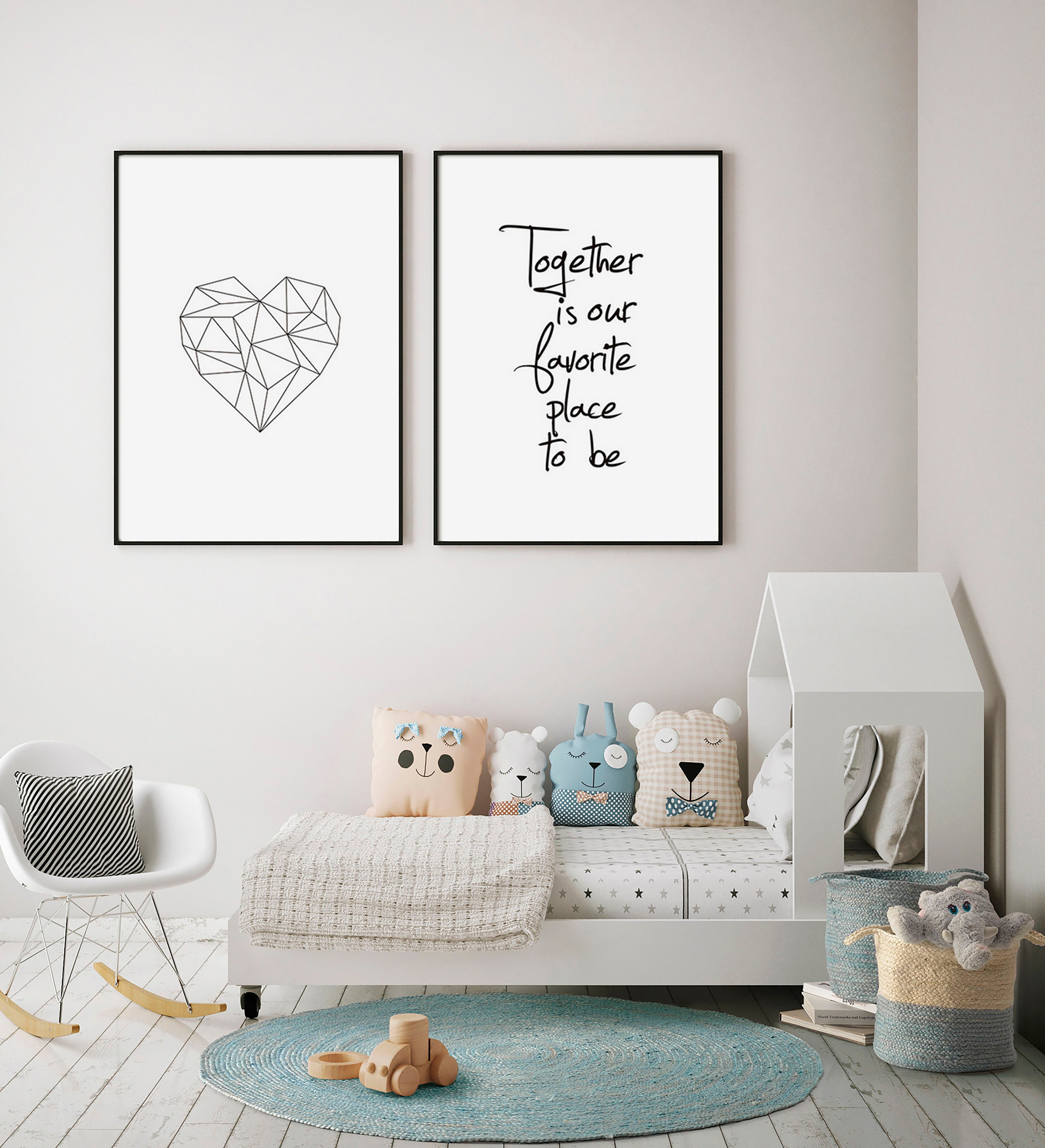 PANIER JUTE UNICOLORE BLEU 30X30 CM - 2