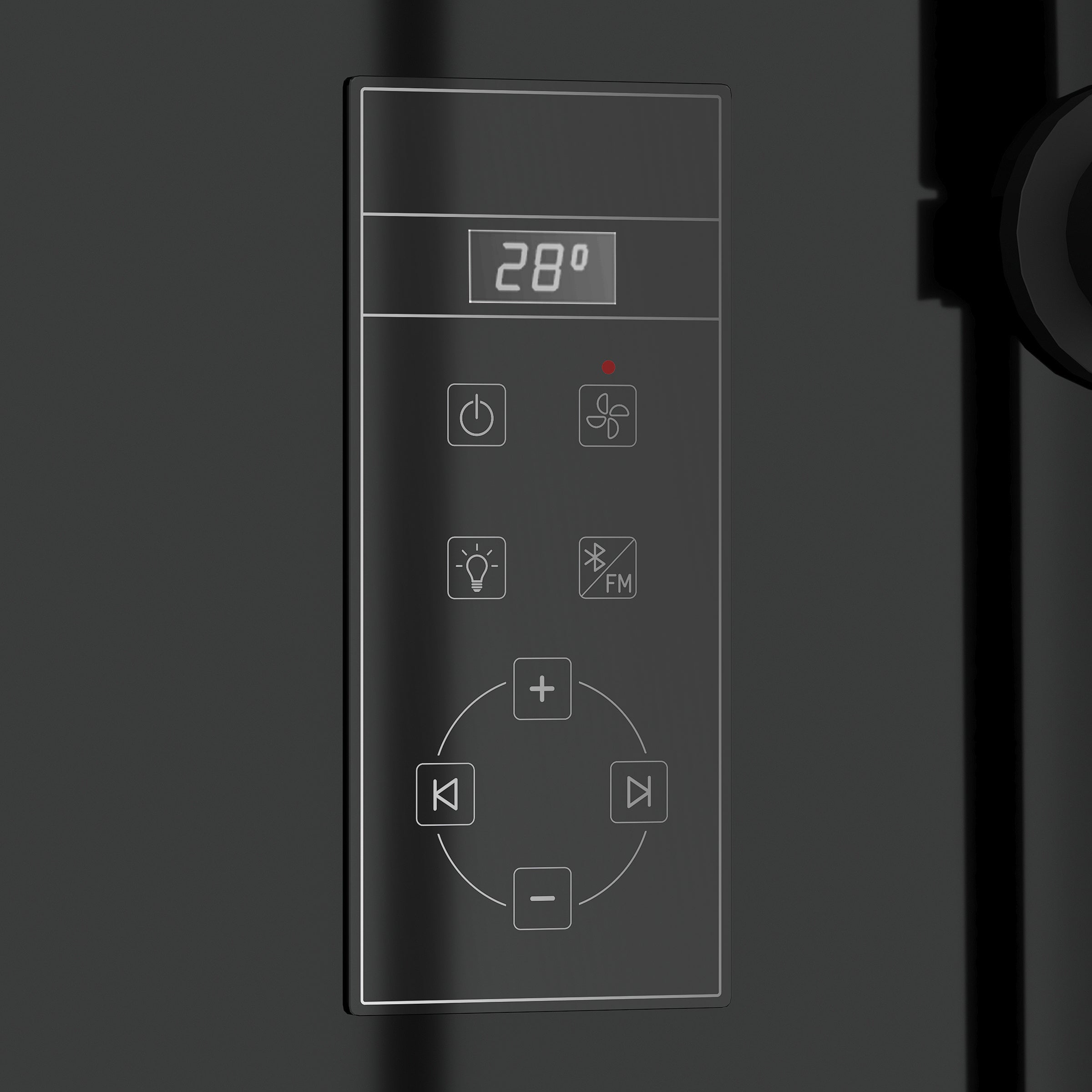 Cabina doccia idromassaggio 140x85x218 cm - Porta scorrevole - Pannelli e Profili Nero opaco - 5