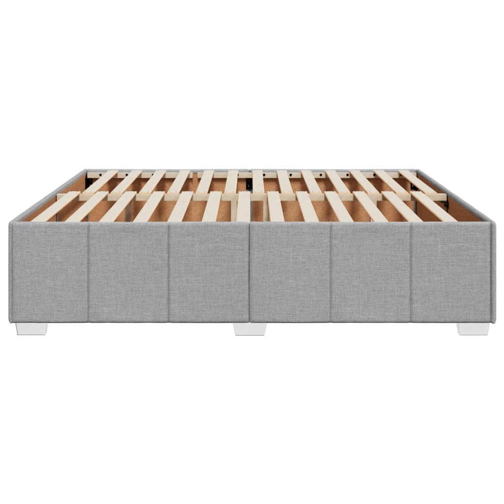 vidaXL Cadre de lit sans matelas gris clair 180x200 cm tissu - 4
