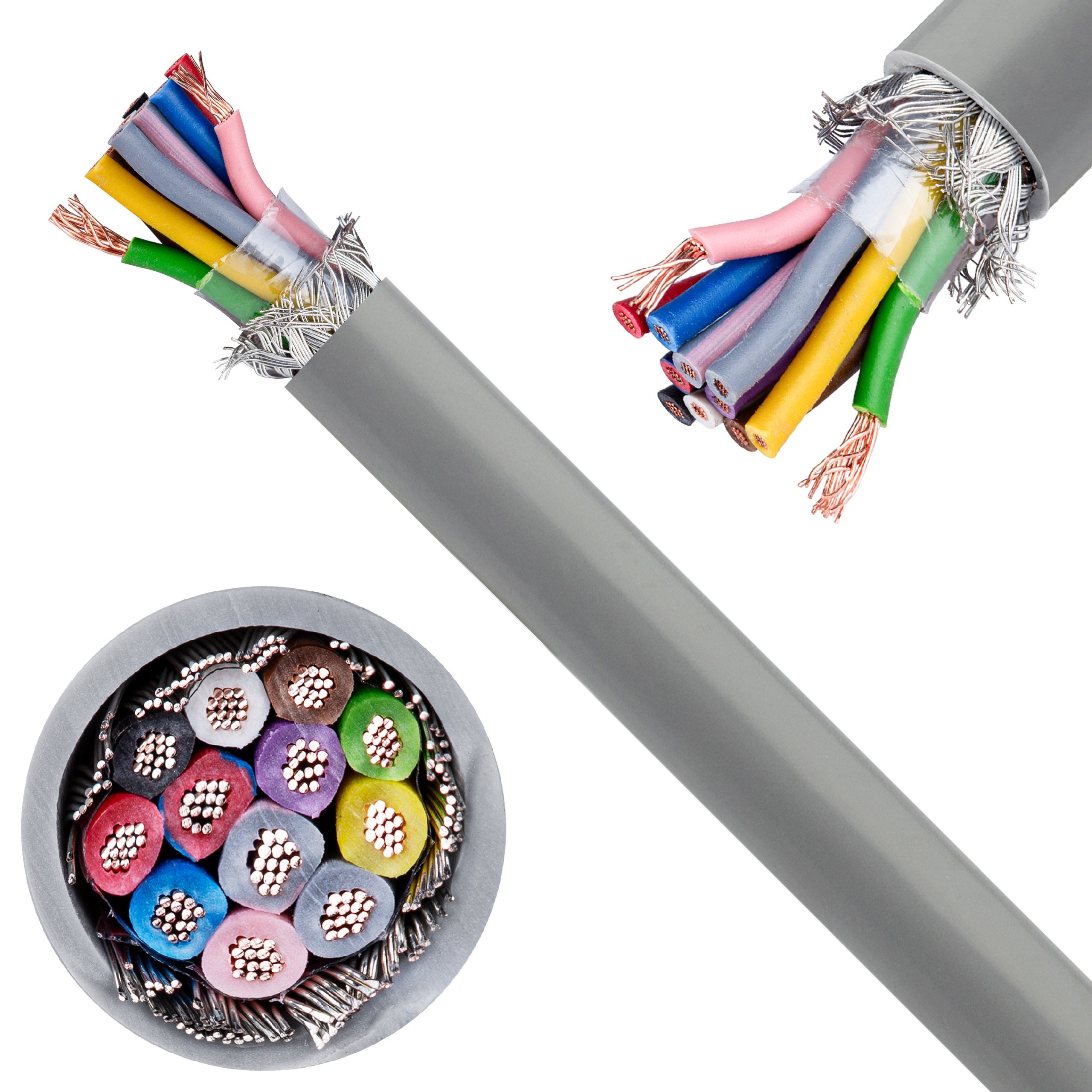 Kabel sterowniczy LIYCY 12x0,5mm2 szary 300/300V ekranowany olejoodporny linka Helukabel 100m