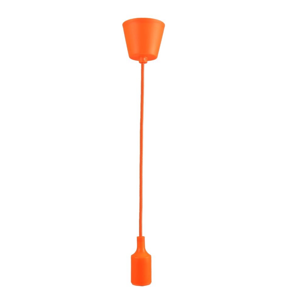 Podstawa lampy wiszącej, kabel i oprawka pomarańczowa E27