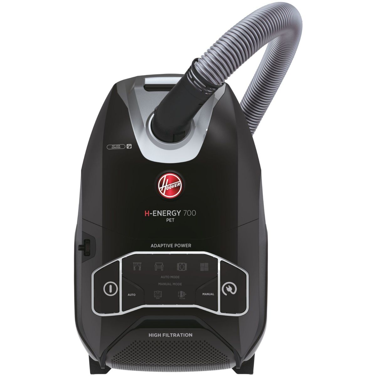 Hoover  H-Energy 700 He720pet 011 6 L Aspiradora Cilíndrica Secar 850 W Bolsa Para El Polvo Negro , Leroy Merlin