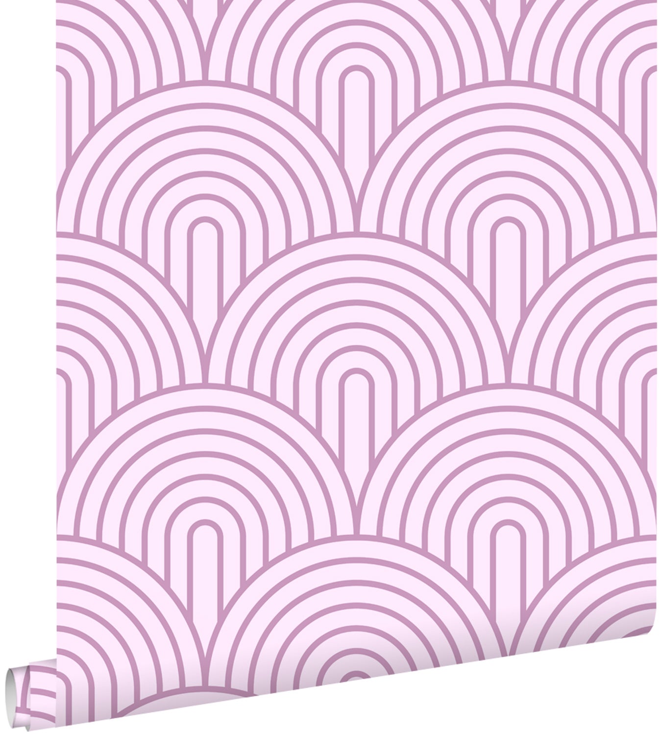 Tapeta motyw art déco liliowo fioletowym - 50 x 900 cm - ESTAHOME