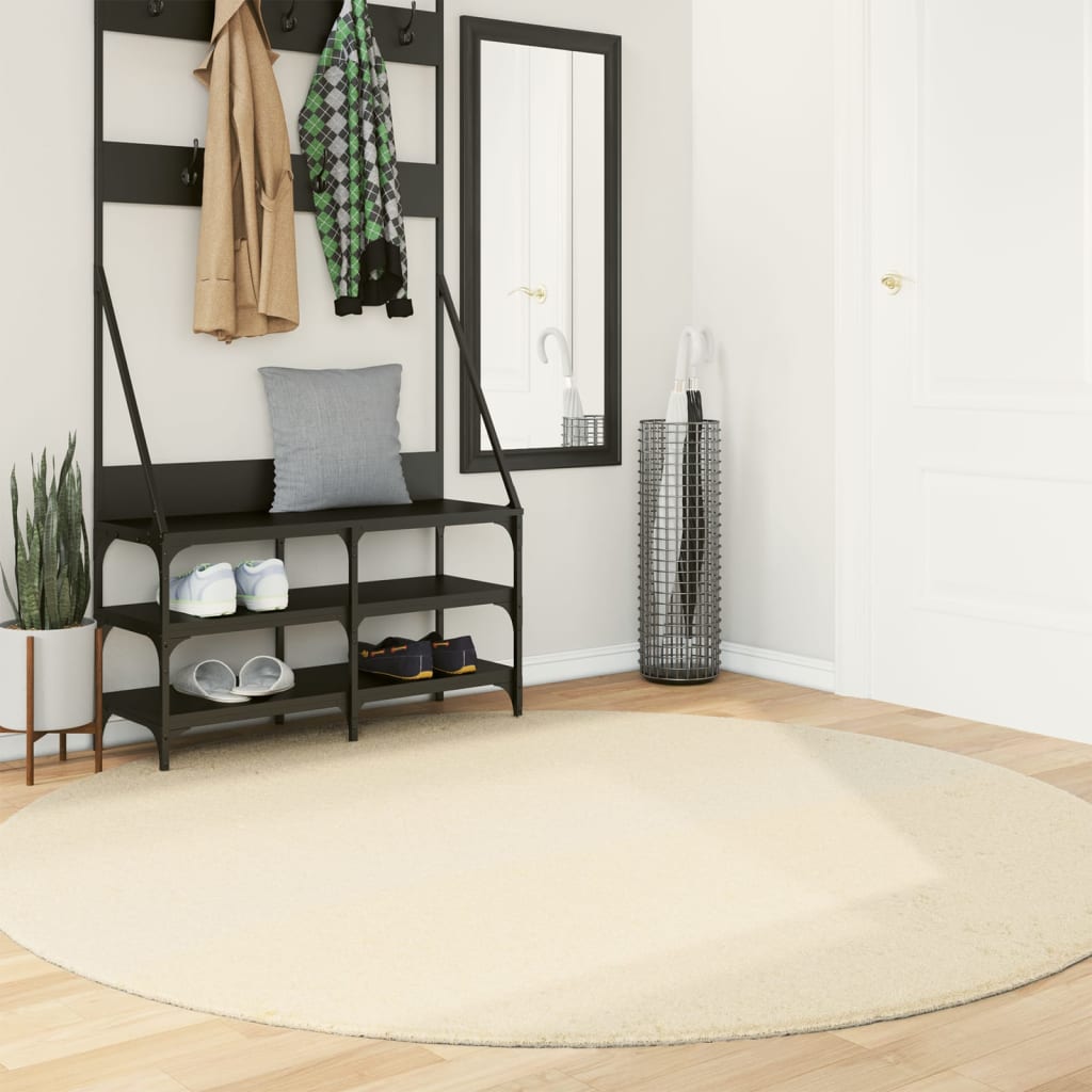 ¿alfombra huarte de pelo corto color crema suave y lavable? 200cm
