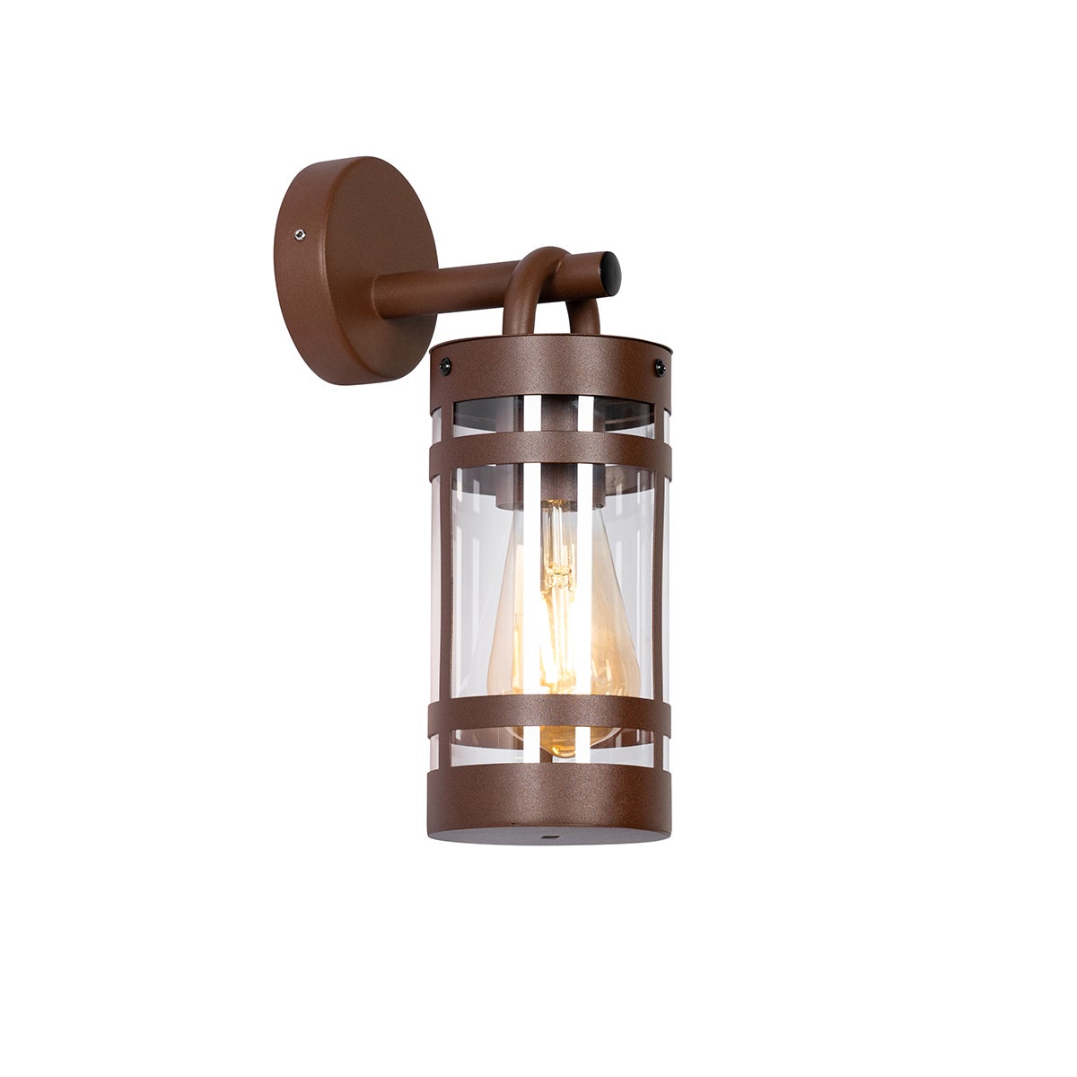 Industrialna lampa ścienna zewnętrzna rdzawo-brązowa IP44 - Ruben