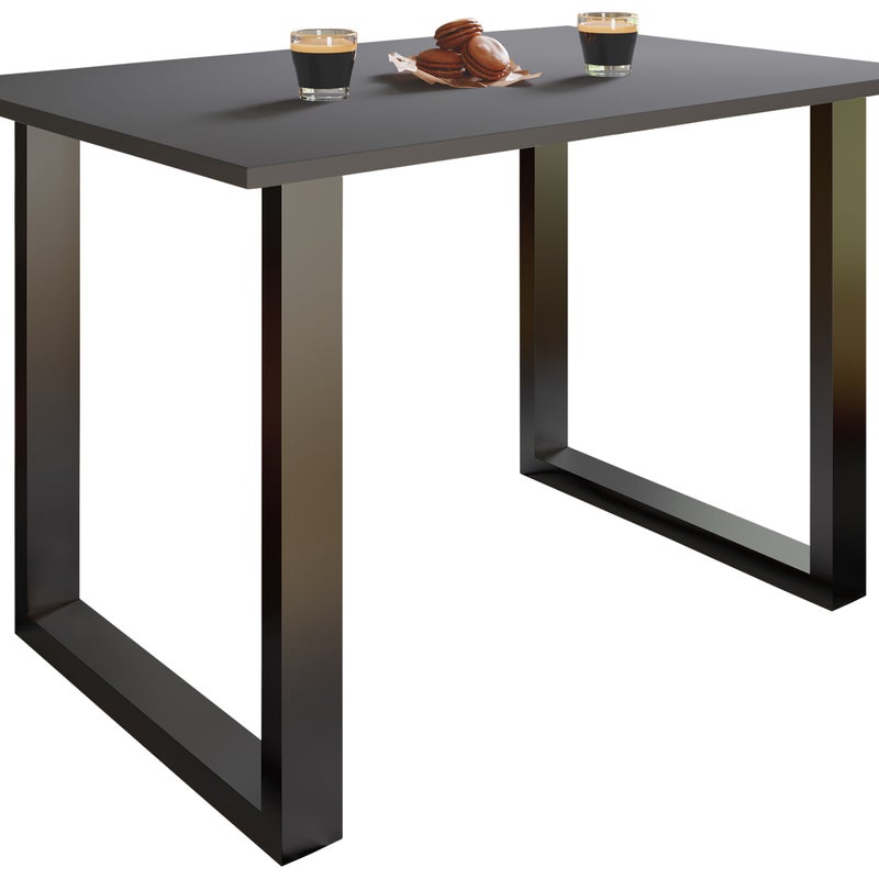 Stół do jadalni Xona Czarny / Antracyt W. 76 x S. 140 x G. 80 cm