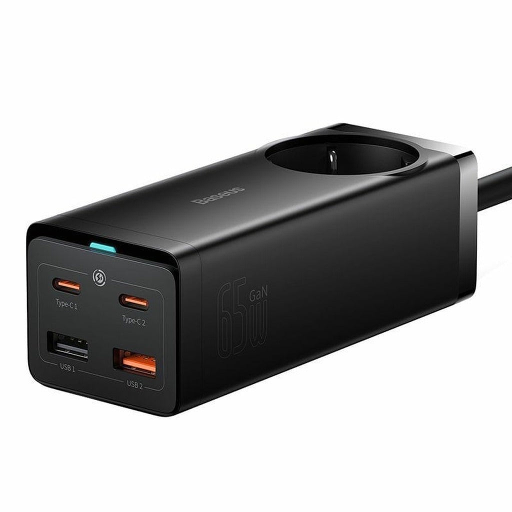 Statie Incarcare Baseus GaN3 Pro PSZM000901 | 65W, 2x USB-C, 1x USB, AC, Negru