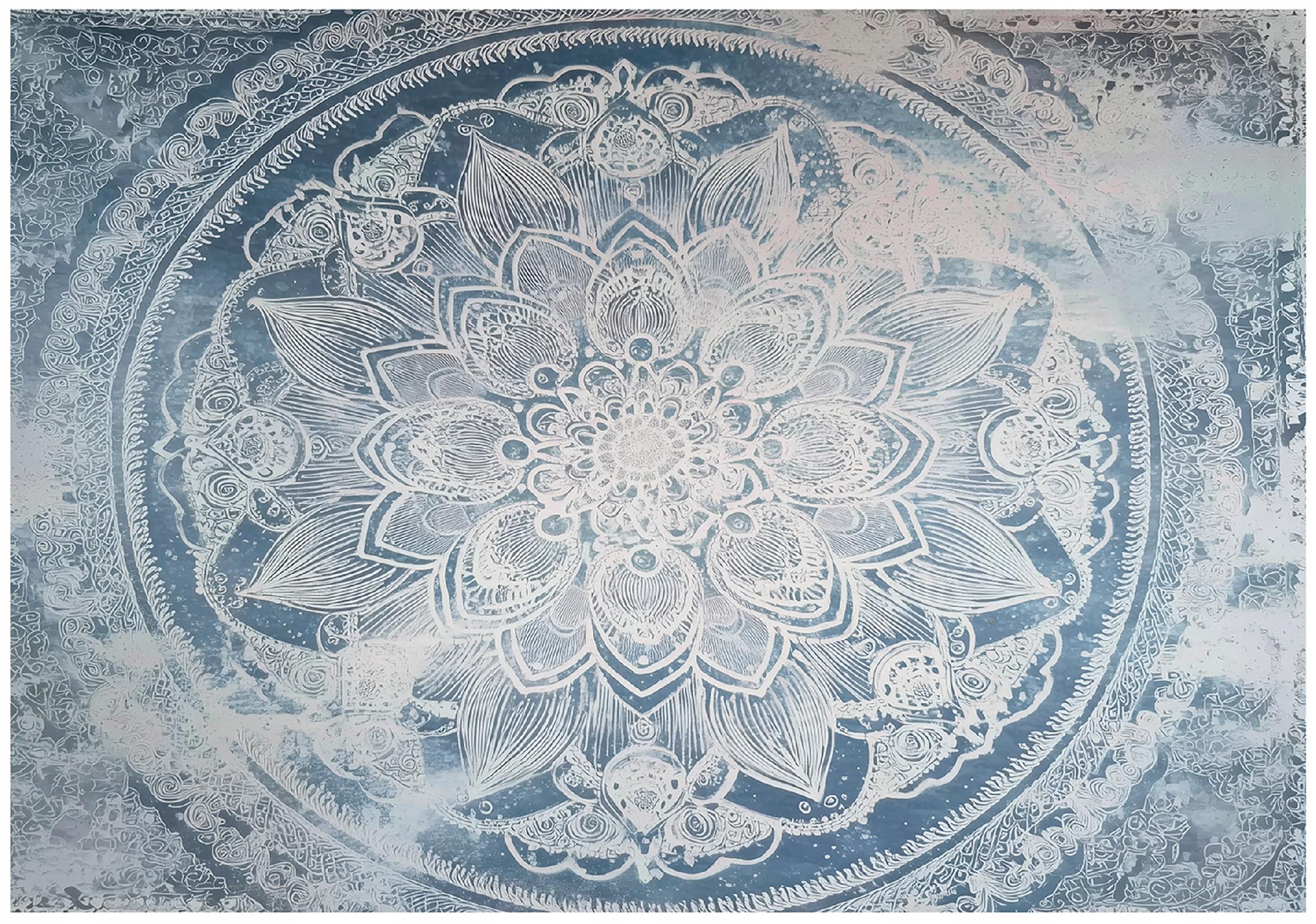 Fototapeta Mandala Orientalny Beton 250x175 cm Tapeta Do Sypialni Salonu Kuchni Na Flizelinie