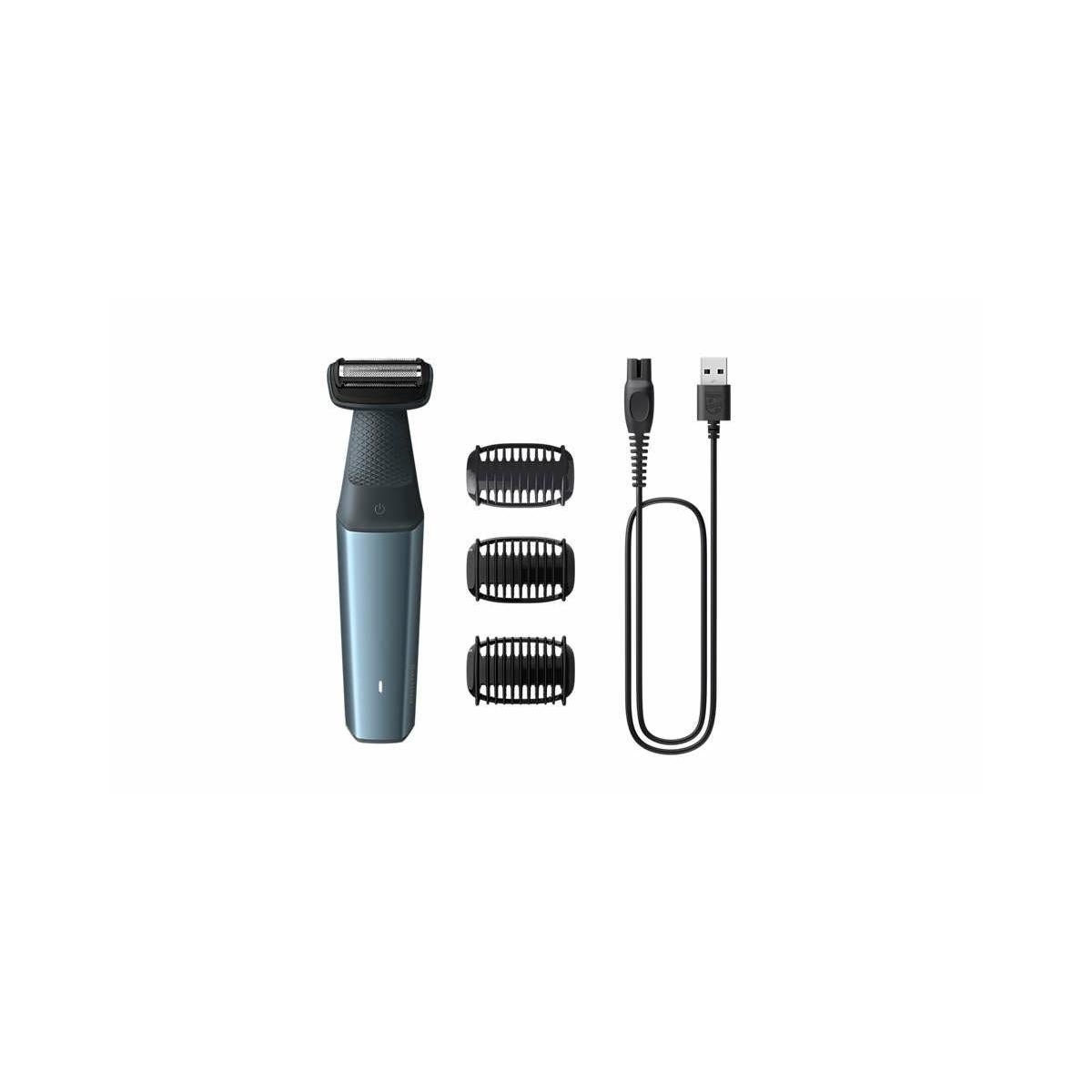 Mquina de barbear Philips bodygroom series 3000 bg3027 / com bateria / 3 acessrios
