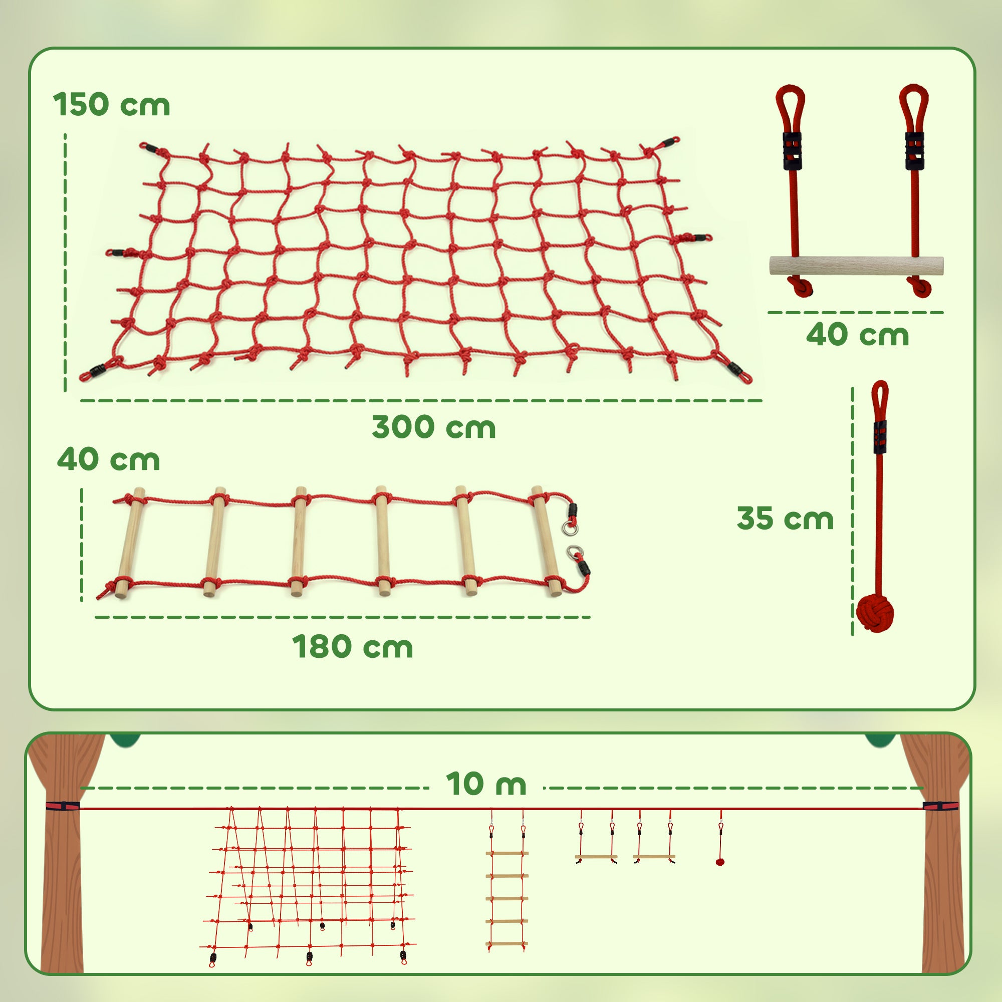 Parcours d'obstacles ninja pour enfants PP AIYAPLAY - 3