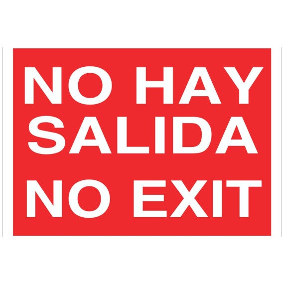 Cartel de socorro luminiscente No hay salida, No exit | Leroy Merlin