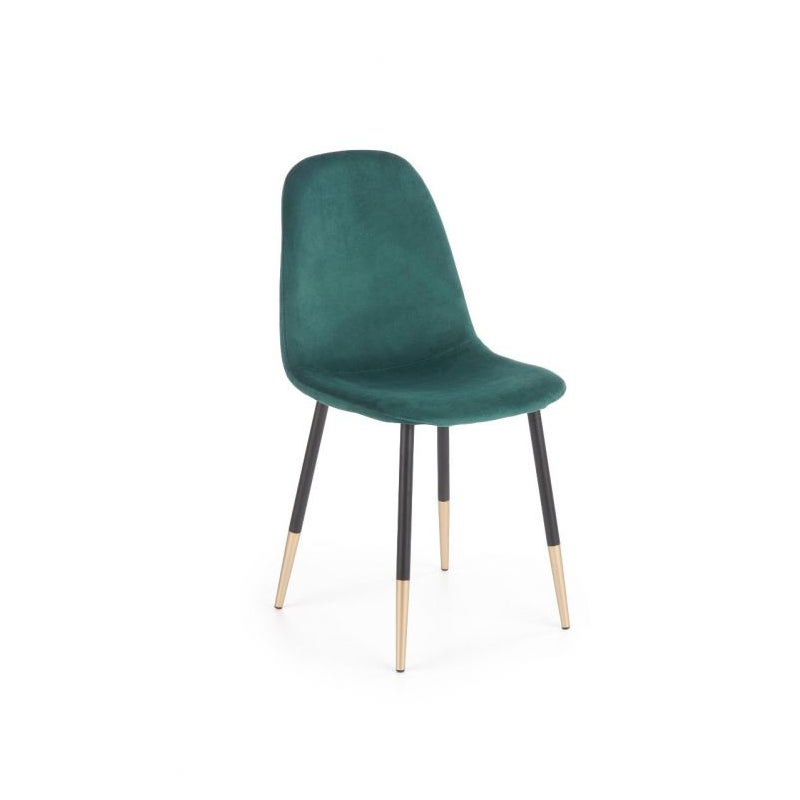 Krzesło tapicerowane K379 VELVET ciemno zielone