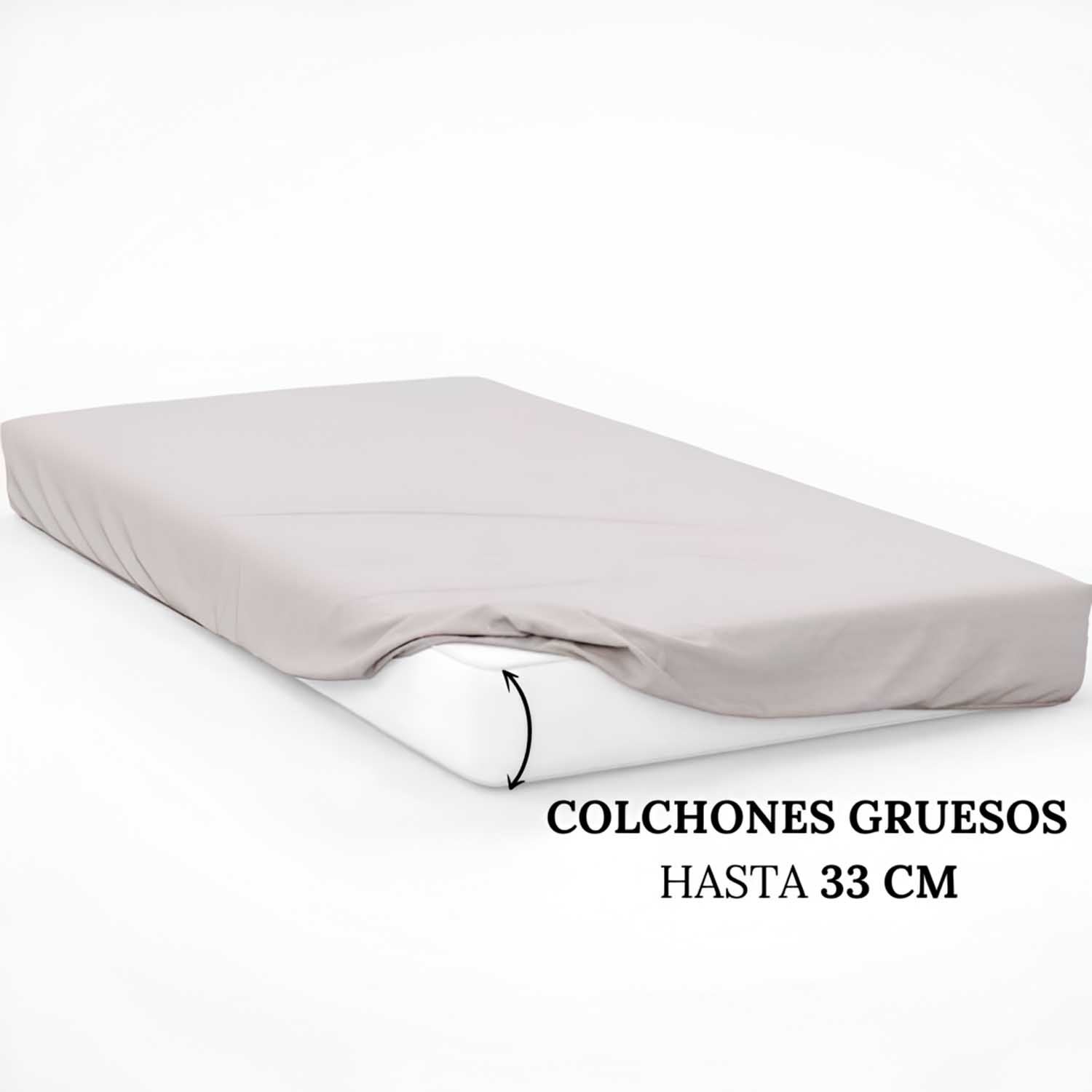 Naturals Home - Drap - housse - 100% Polyester - Lit 105 - 105x190/200 Cm - Gris Clair - 3