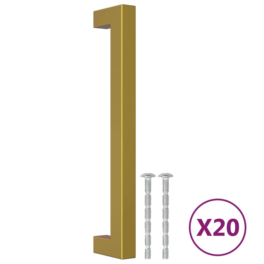 Tiradores para armarios 20 uds acero inoxidable dorado 160 mm ...