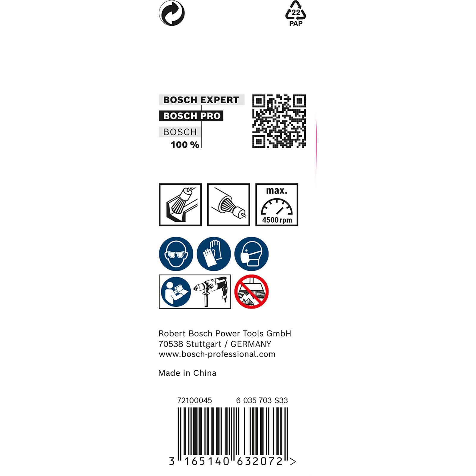Bosch PRO Stainless Steel clean Szczotka pędzelkowa 25 x 0,30 mm prosty trzpień - 2608622127 - 4