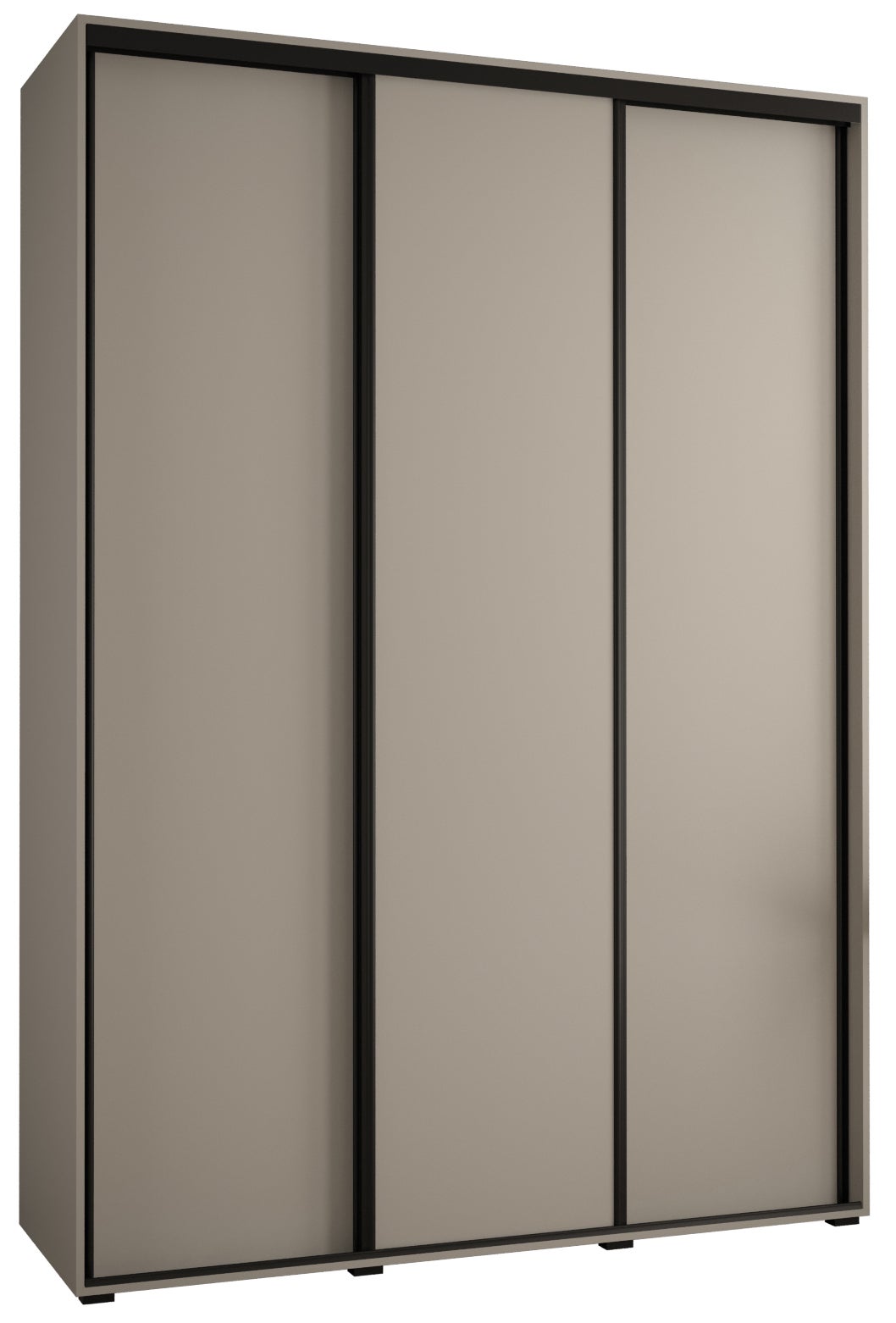 Szafa przesuwna wysoka Dakota 1 170 x 45 x 235,2 cm kaszmir + u. czarny - Abiks Meble