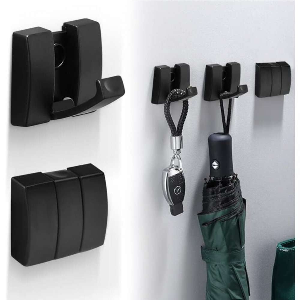 Składany hak ścienny ze stopu aluminium, hak teleskopowy, 2 sztuki, składany hak ścienny ze śrubami