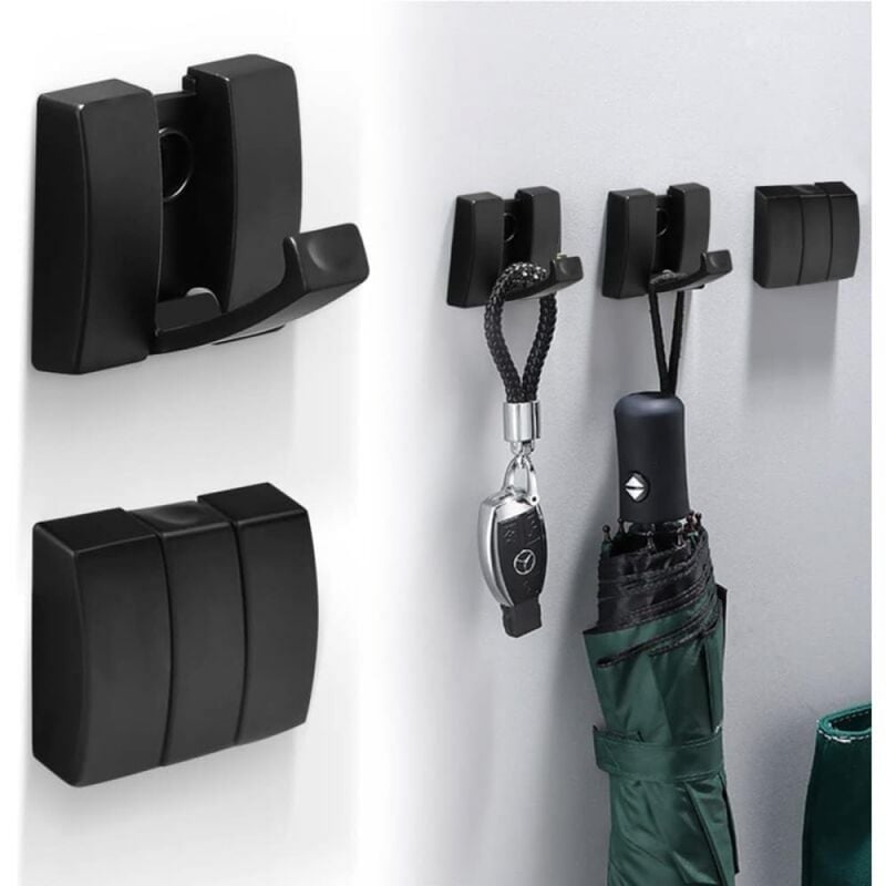 Składany hak ścienny ze stopu aluminium, hak teleskopowy, 2 sztuki, składany hak ścienny ze śrubami