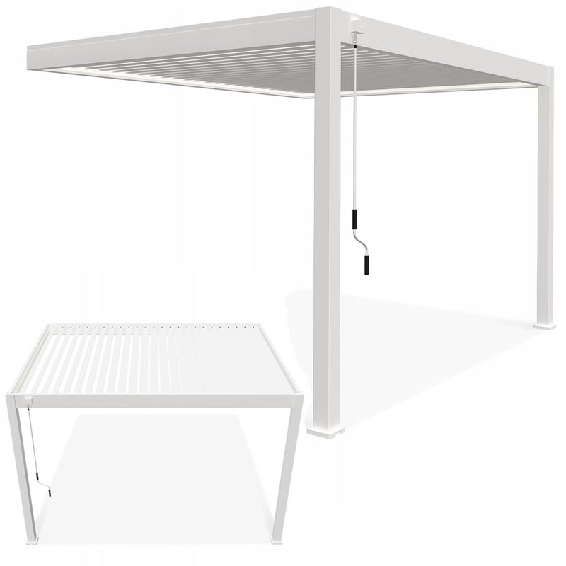 Pergola Ogrodowa Przyścienna Tarasowa Elegance Wall 3x4 Biała Gutroof 1 szt