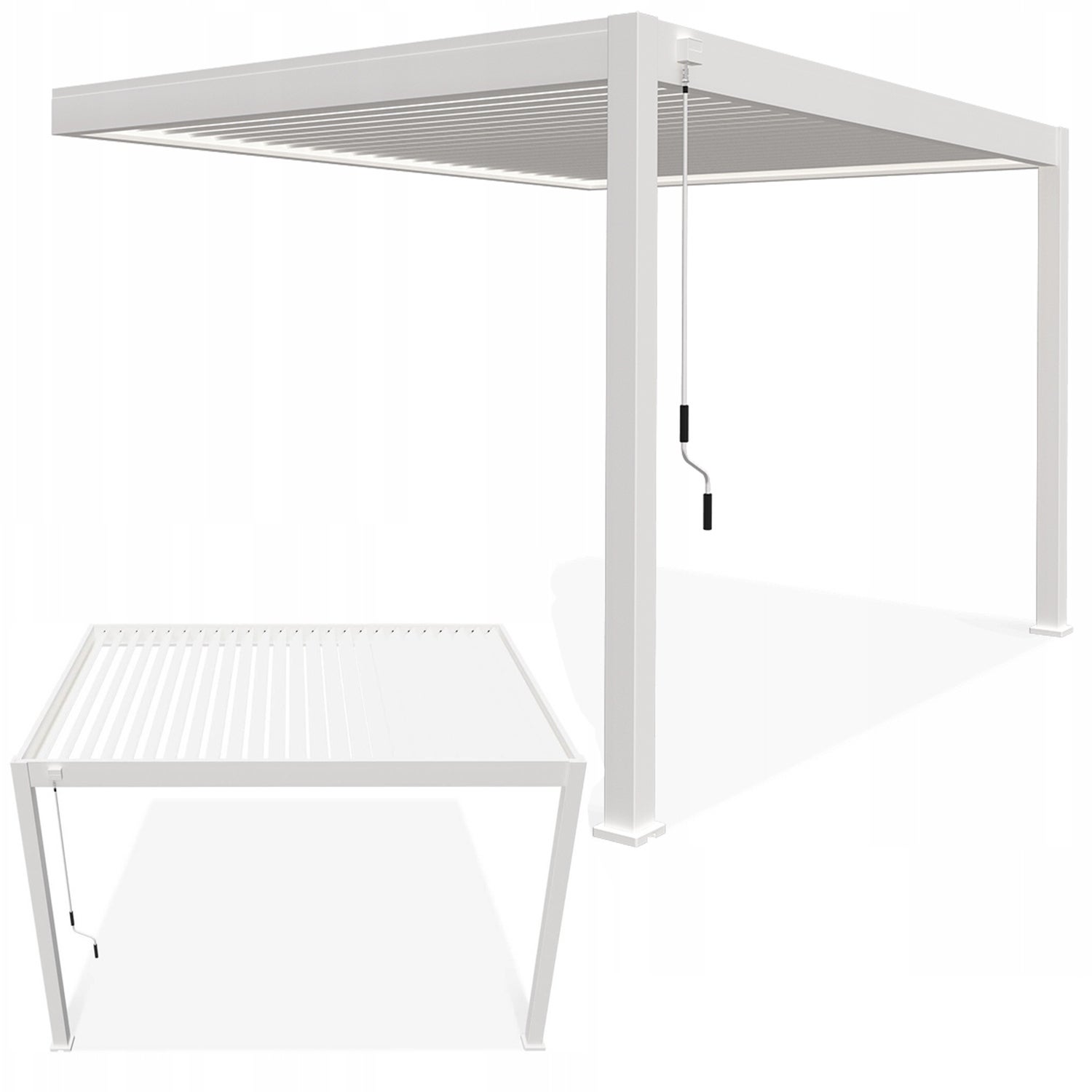 Pergola Ogrodowa Przyścienna Tarasowa Elegance Wall 3x4 Biała Gutroof 1 szt