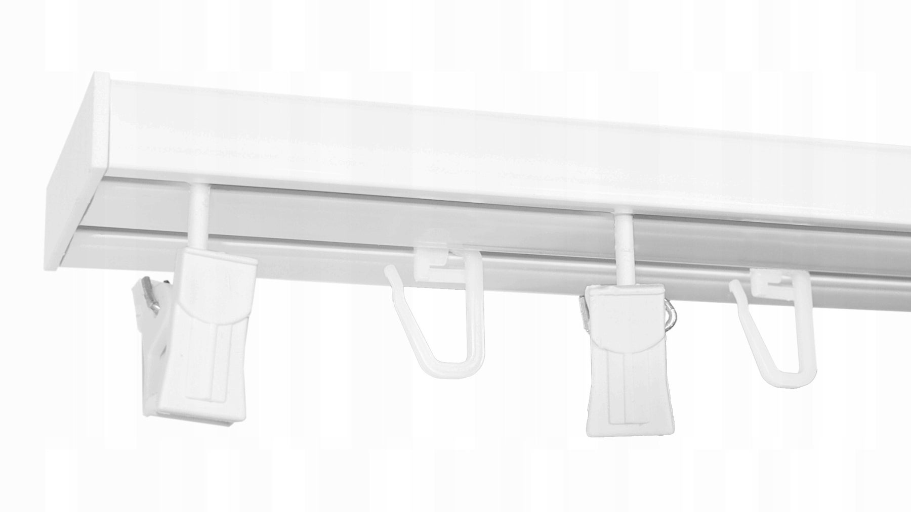 Karnisz SZYNA SUFITOWA PCV II-torowa KPL 490 cm