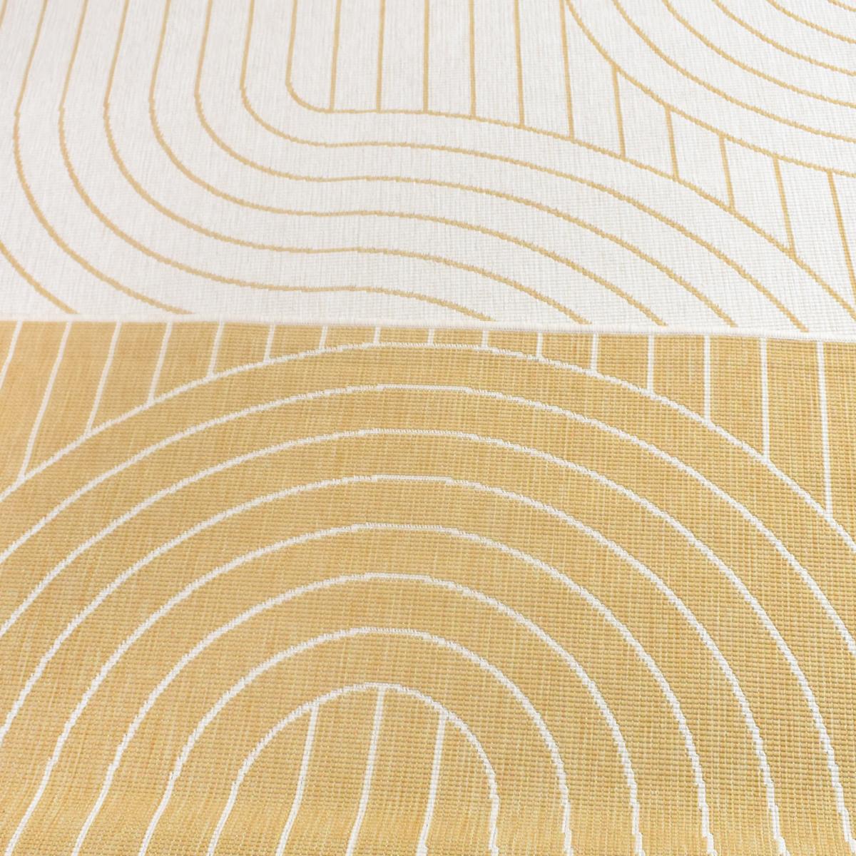 Tapis extérieur, kilim reversible 160x230 LYN2 U REVERSIBLE jaune et crème - 8