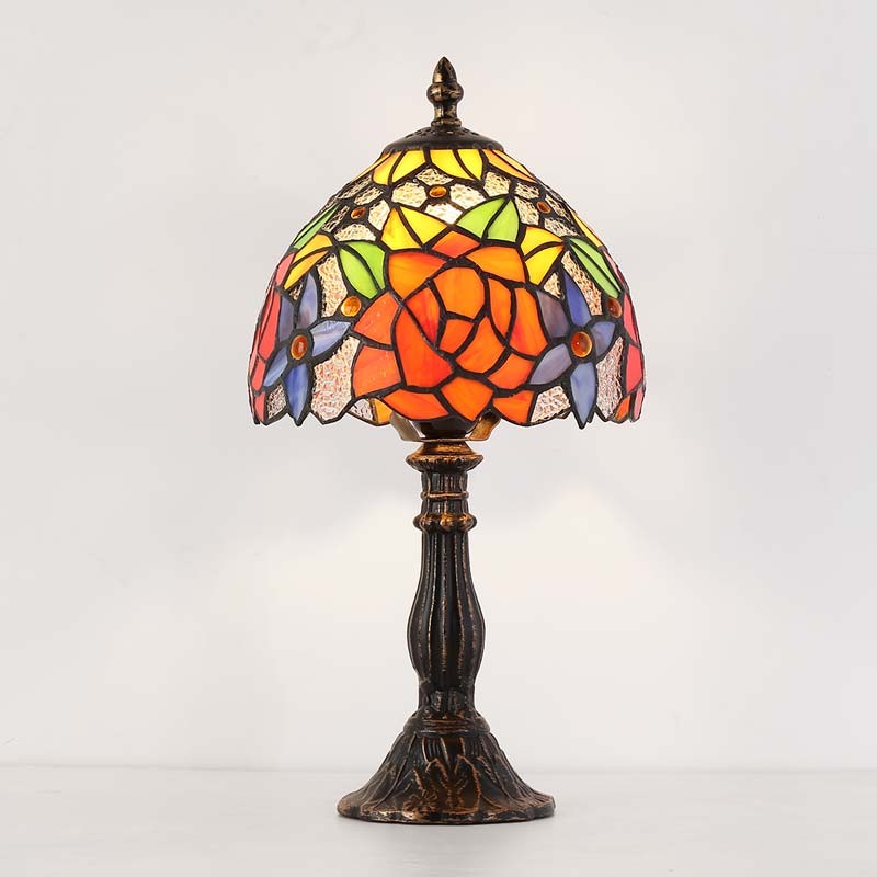 Lampe de table d'inspiration Tiffany avec mosaïque en verre - 2