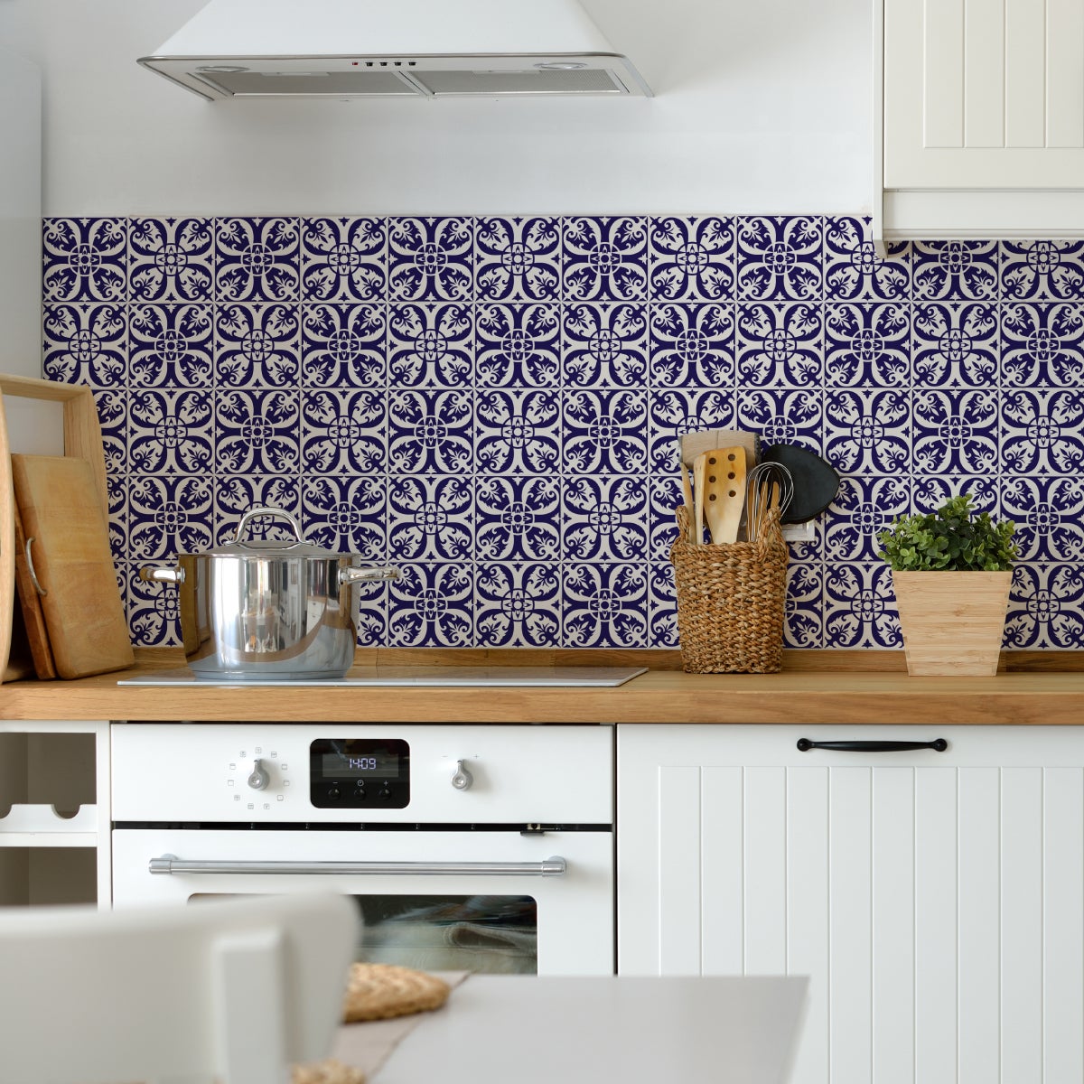 30 vinilo baldosas azulejos blanca - adhesivo de pared - revestimiento sticker mural decorativo - 30stickers15x15cm