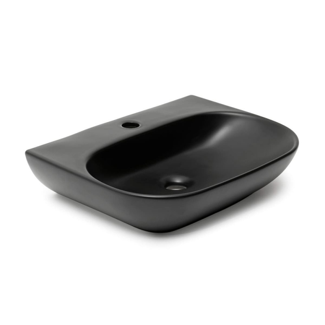 Lavabo SAT Brevis 50x38,5 cm sans trop-plein, noir mat (SATBRE5038RBKM)
