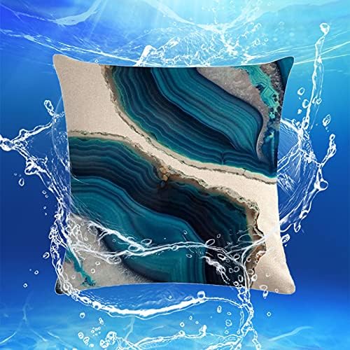 Copricuscini per esterni impermeabili 45,7 x 45,7 cm, set di 4 federe decorative blu per patio, giardino | Leroy Merlin