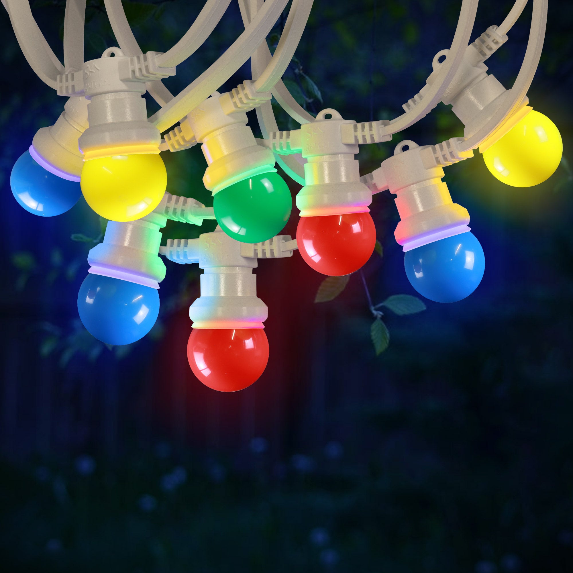 Guirlande Guinguette 5M Multicolore IP65- Guirlande Electrique Exterieure 10 Bulbes Bleu Rouge Jaune Vert Guirlande Lumineuse Exterieure Decoration Romantique Pour Terrasse Et Jardin 78463757