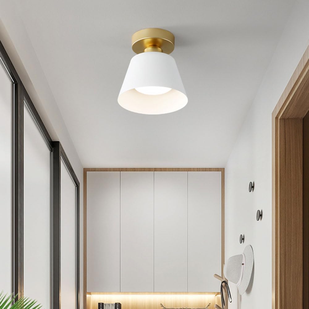 Nowoczesna, częściowo wpuszczana lampa sufitowa LED, platynowa, idealna do korytarzy, restauracji i sypialni, trójkolorowe światło, 17 x 16 cm
