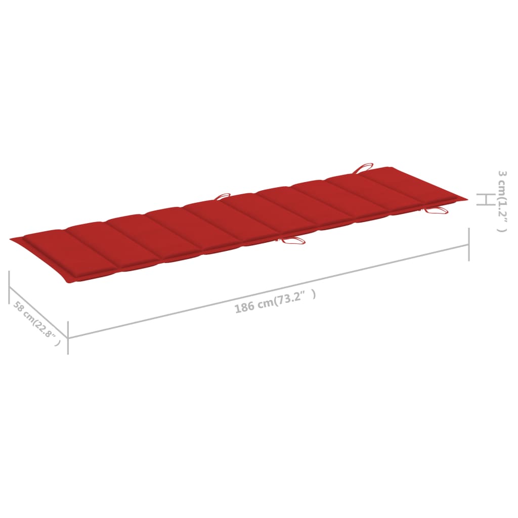 Maison Exclusive - Chaise longue de jardin avec table et coussin Bois d'acacia - 9