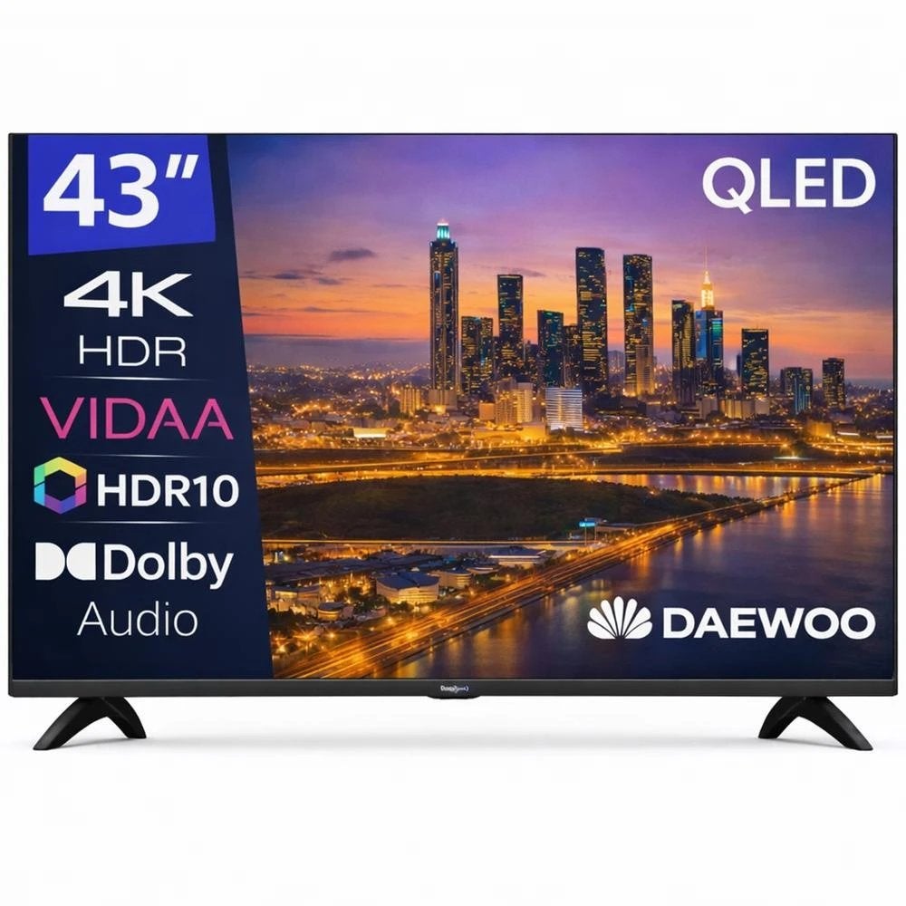 Daewoo Negro Televisor 43Vb56qv 43 Pulgadas Qled 4K Ultra Hd Vidaa Smart Tv - Imagen 4
