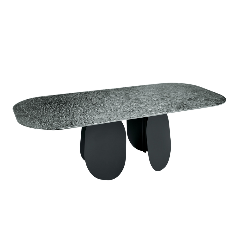 Plateau De Table Rond En Verre Trempé Noir - Diamètre 60 Cm, épaisseur 0,8 Cm, Design Marbre, Facile à Nettoyer - 11