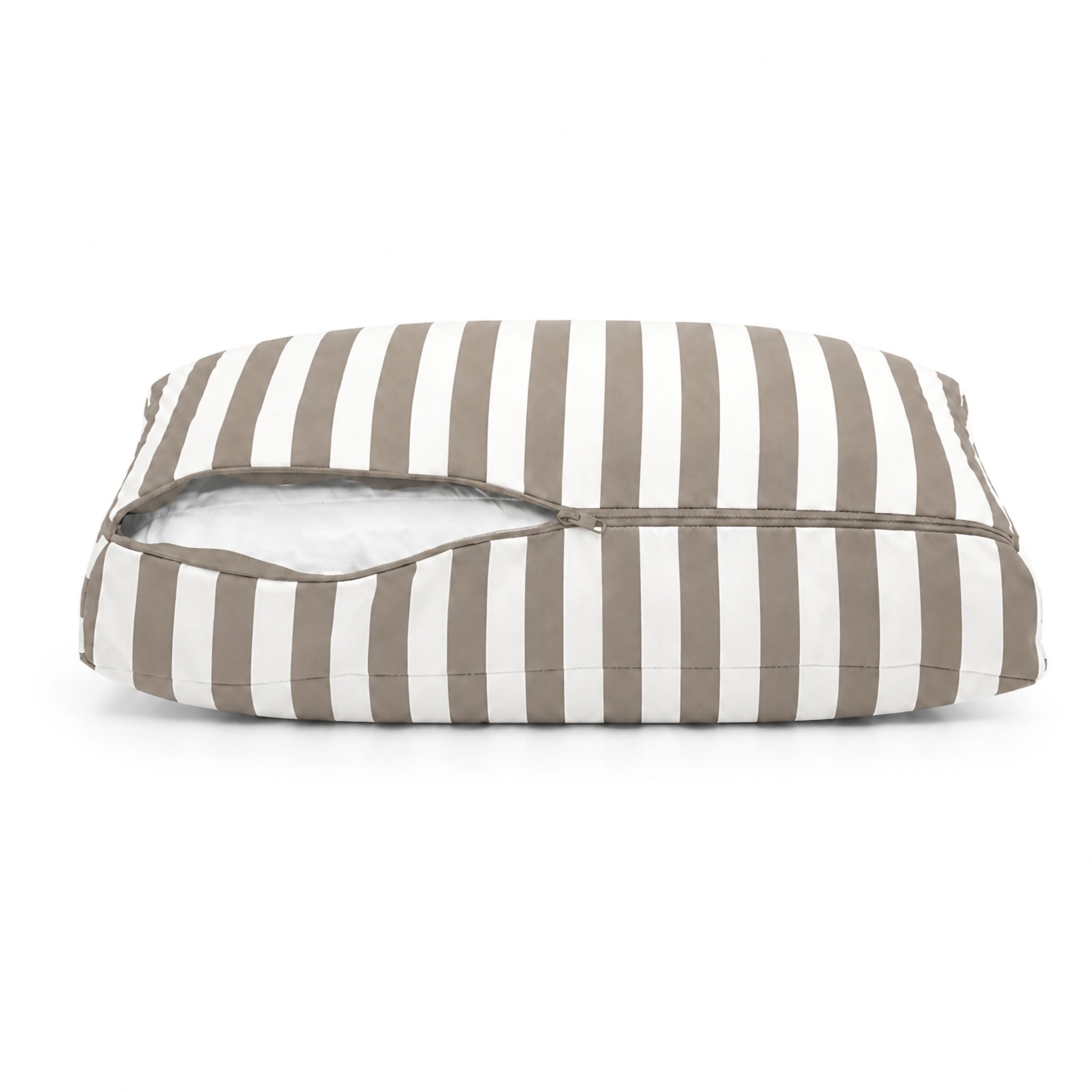 Coussins pour salon de jardin déhoussable 60x60cm Rayure beige - 7