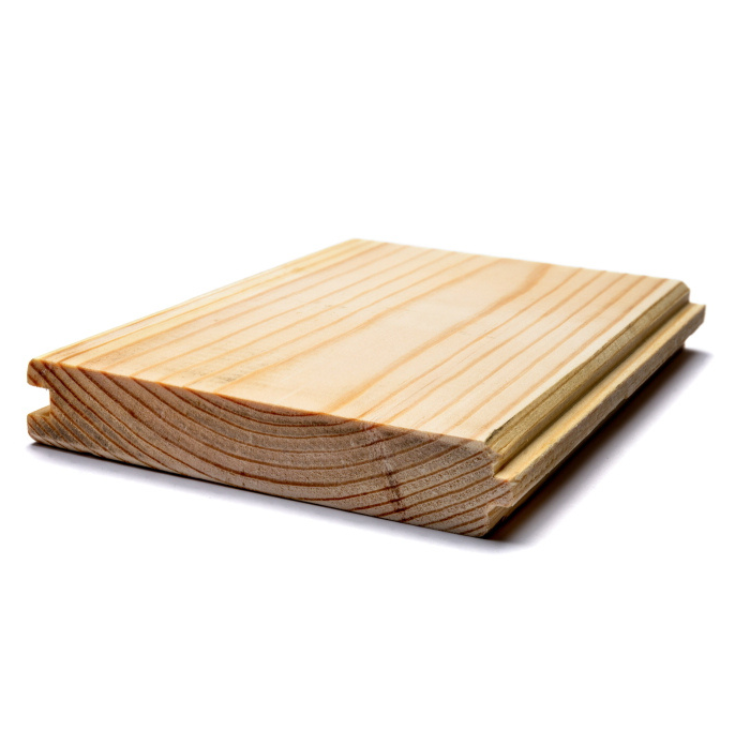 Lot de 20 lattes (4,8 m2) en pin massif rainure et languette avec 1 côté biseauté 2x12x200 cm - 2