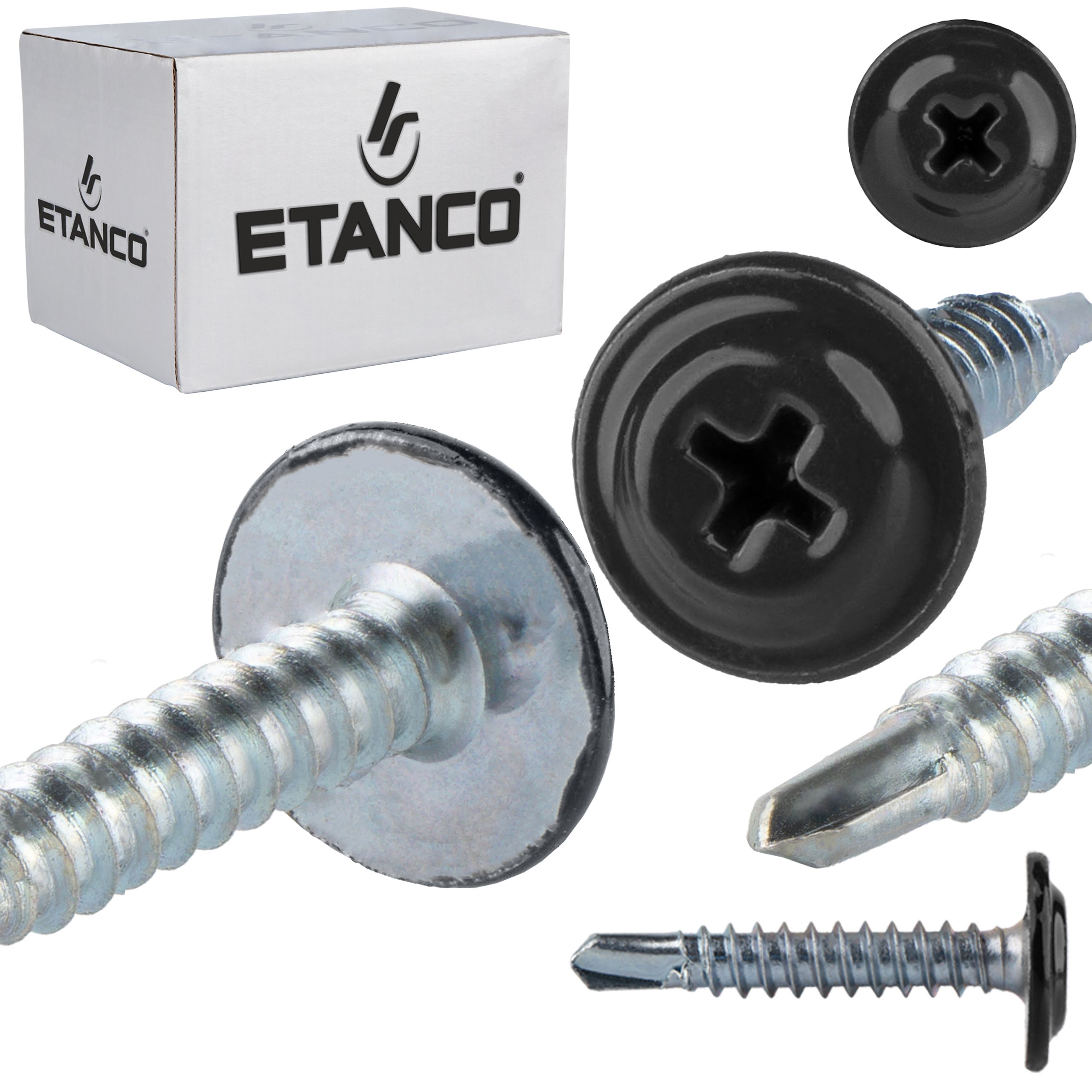 Wkręty podkładkowe Etanco GM-B 4,2x25 mm samowiercące RAL 9005 250szt