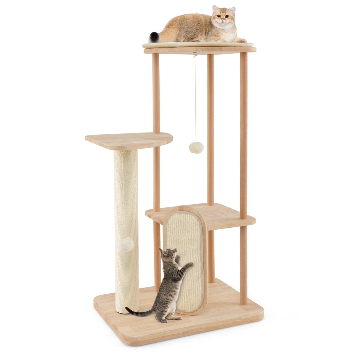 Essenza Torre Para Gatos Con Tabla Poste Rascador De Sisal Percha Acolchada Plataforma Juguete Colgante Centro De Actividades Moderna Beige , Leroy Merlin