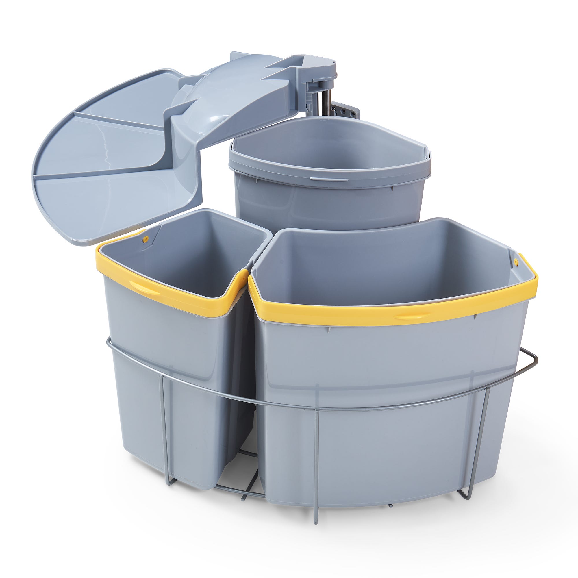 LM 64/2 Pattumiera da incasso, estensibile, con 2 bidoni della spazzatura (1 x 11 l, 1 x 16 l), antracite, 32,8 x 43,3 x 35,4 cm, sistema di raccolta differenziazione per la cucina, mobiletto per LM 64/2 Pattumiera da incasso, estensibile, con 2 bidoni della spazzatura (1 x 11 l, 1 x 16 l), antracite, 32,8 x 43,3 x 35,4 cm, sistema di raccolta differenziazione per la cucina, mobiletto per