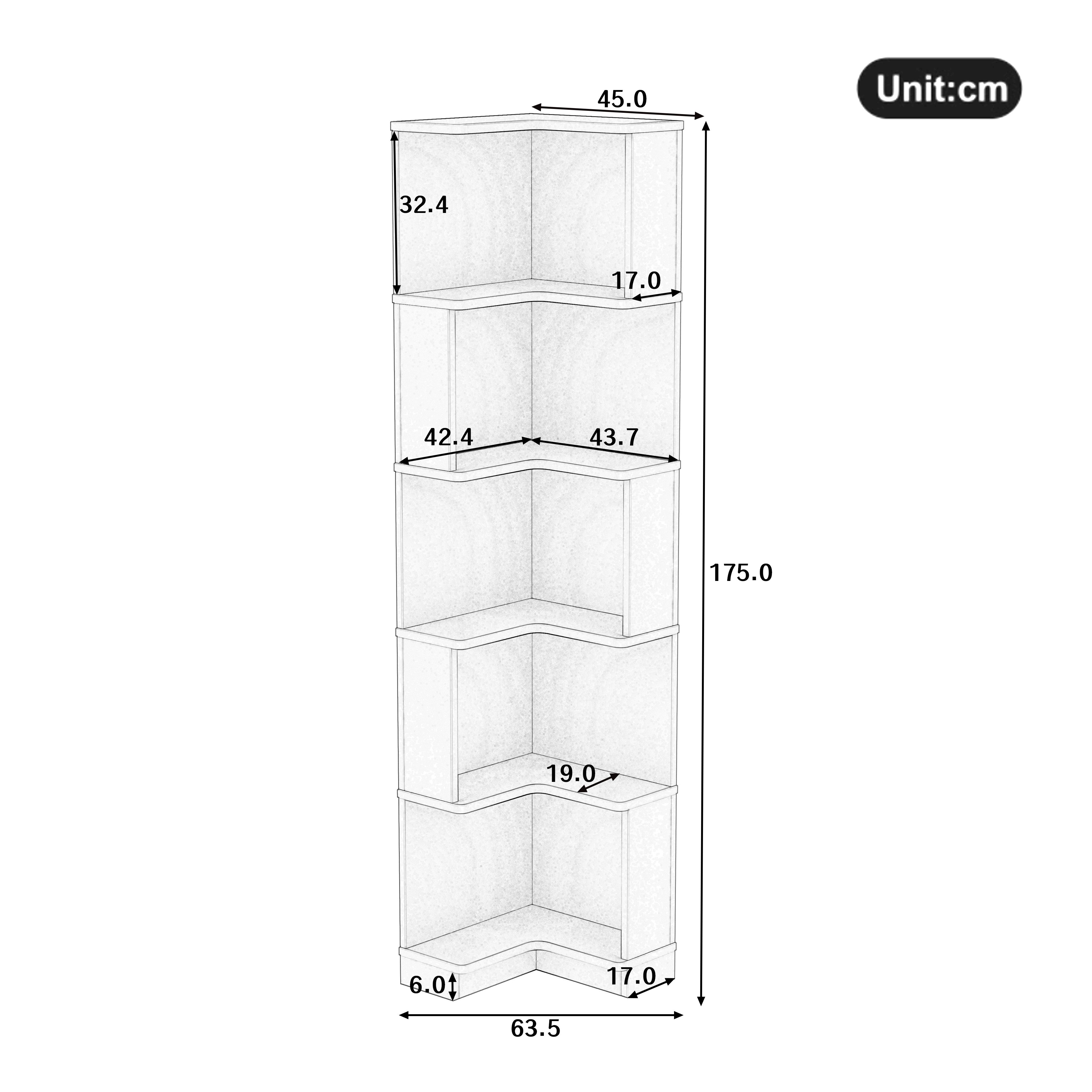 Bibliothèque pour Séjour en MDF Blanc H. 175 x l. 635 x P. 45 cm - 7
